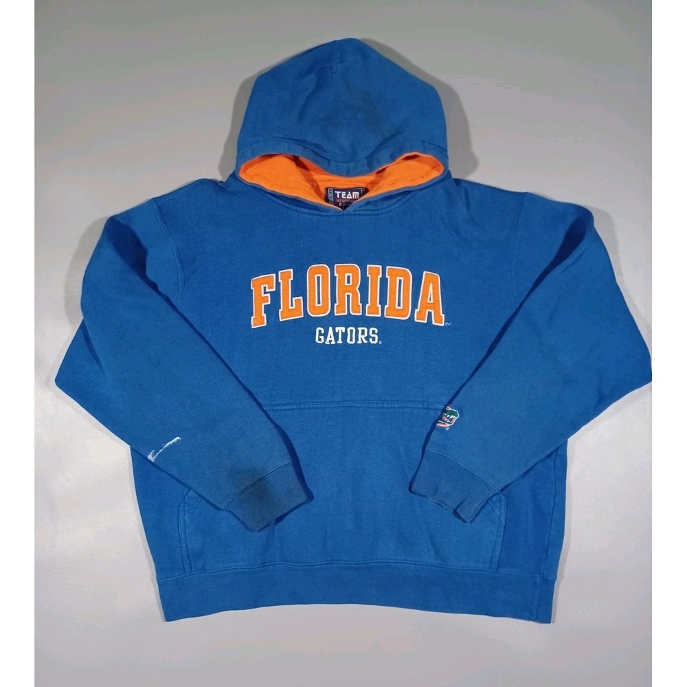Florida Gators Hoodie Mens L Blue Pullover Embroidered Logo VTG